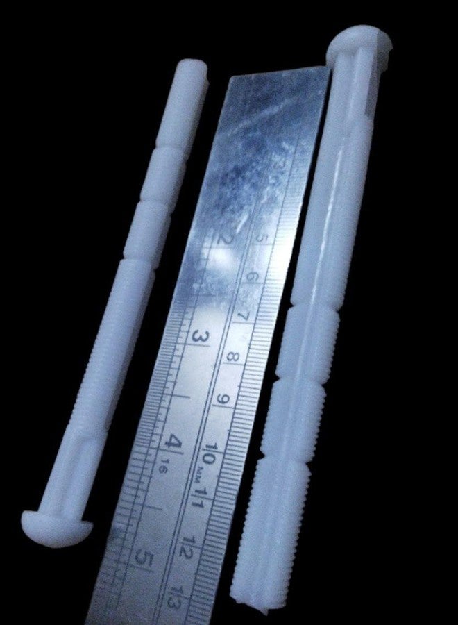 Ausam قضيب تثبيت خزان المرحاض المخفي البلاستيكي | موصل قضيب دفع المرحاض لنظام التدفق | قضيب مقبض ملحقات الحمام لرافعة خزان التدفق المخفي المثبت على الحائط (أبيض، 004) - Image 2